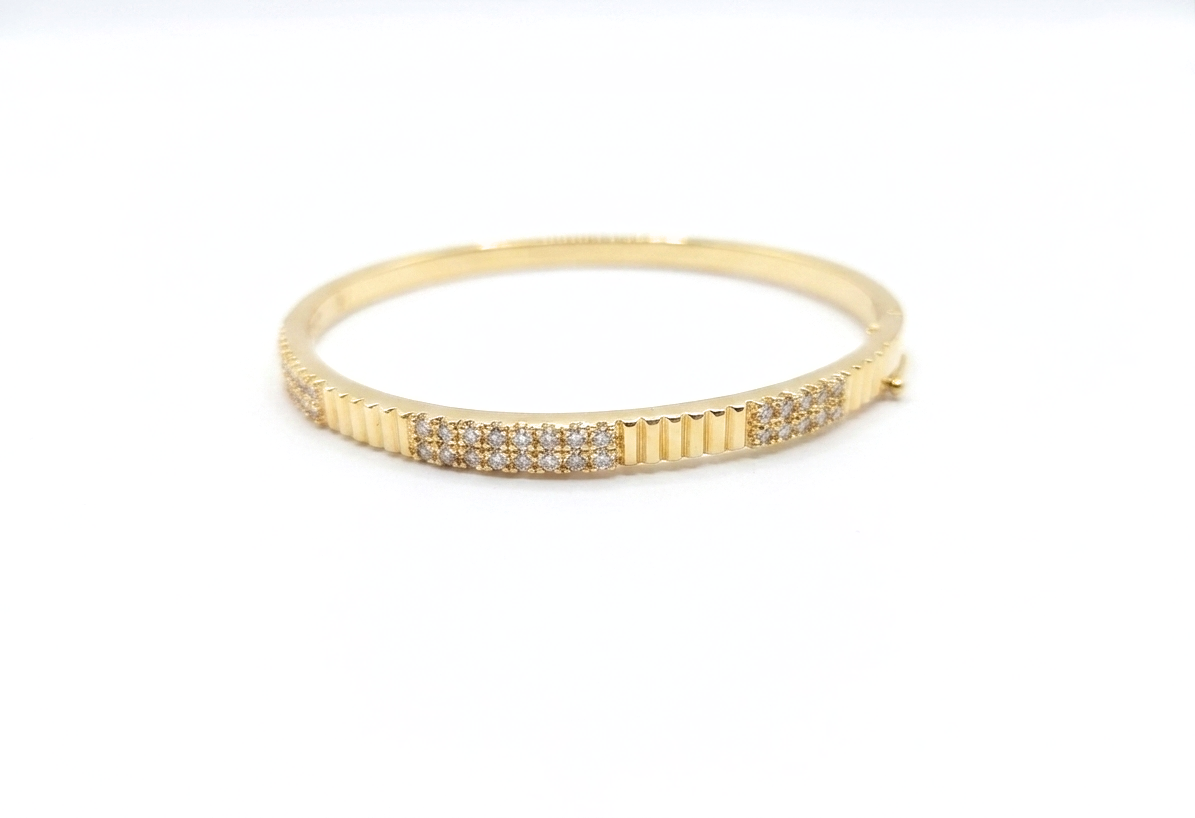 Gold Hinged Bangle