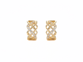 Hollow Line Twist Design Hoop Earrings