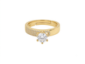 Gold Clear Stone Ring