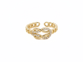 Gold Twisted Infinity Ring