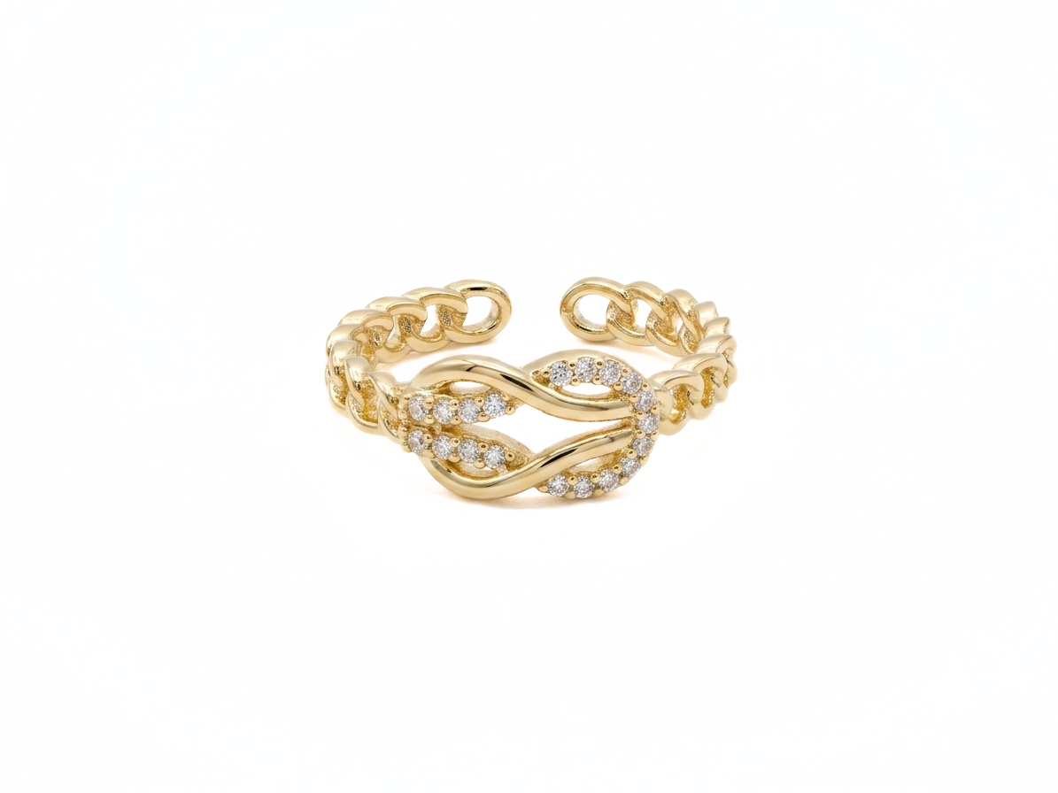 Gold Twisted Infinity Ring