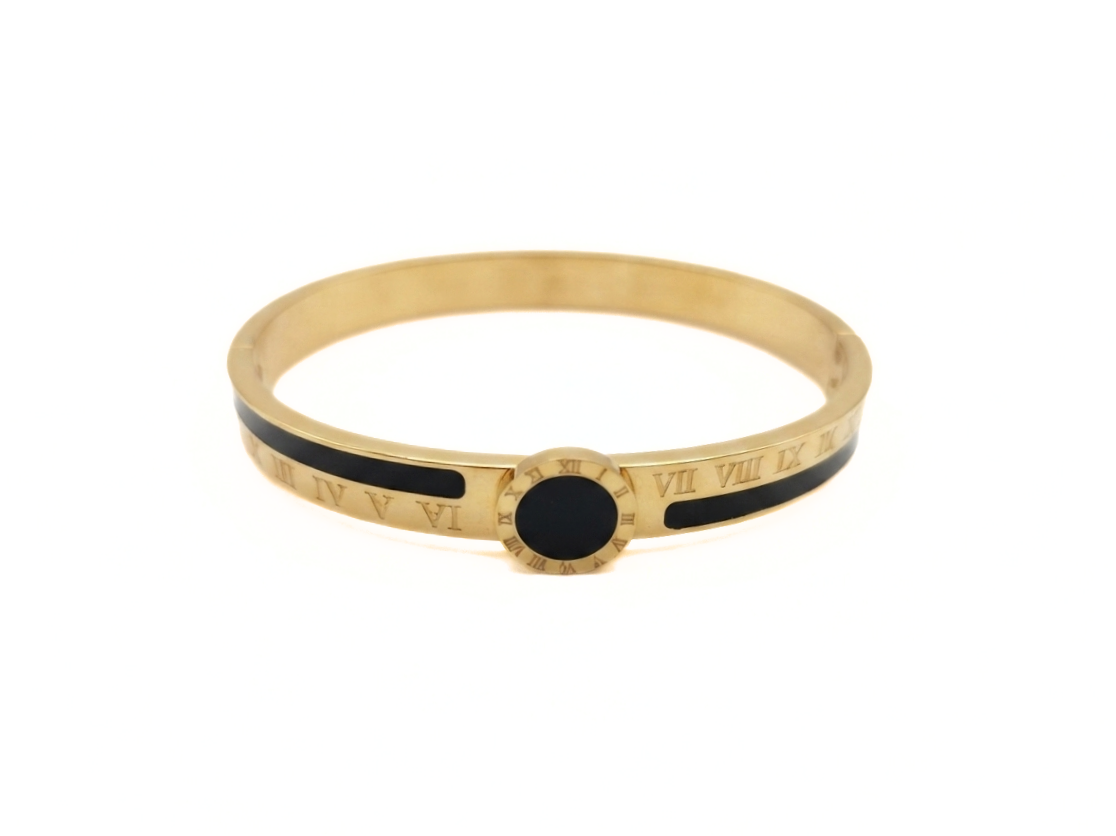Timeless Gold and Black Bangle