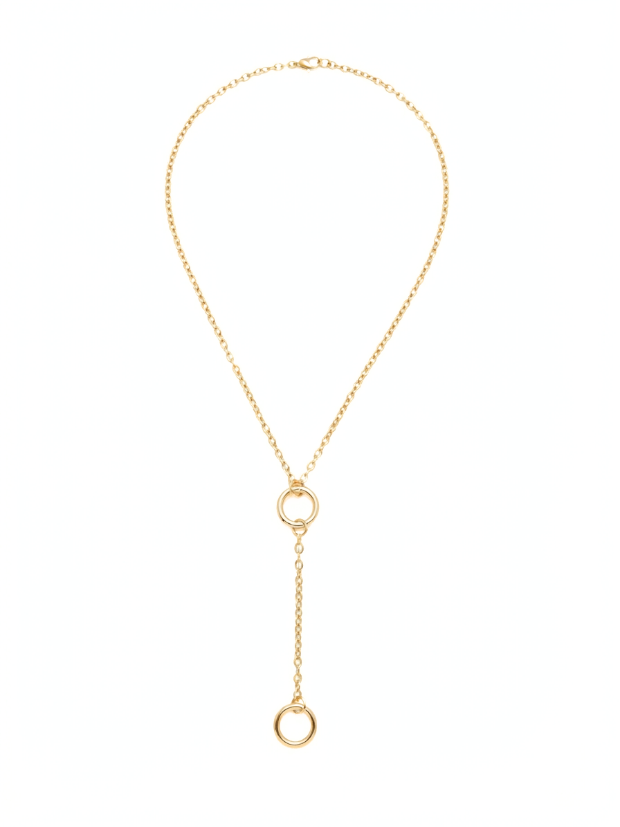 Gold Chain Drop Necklace